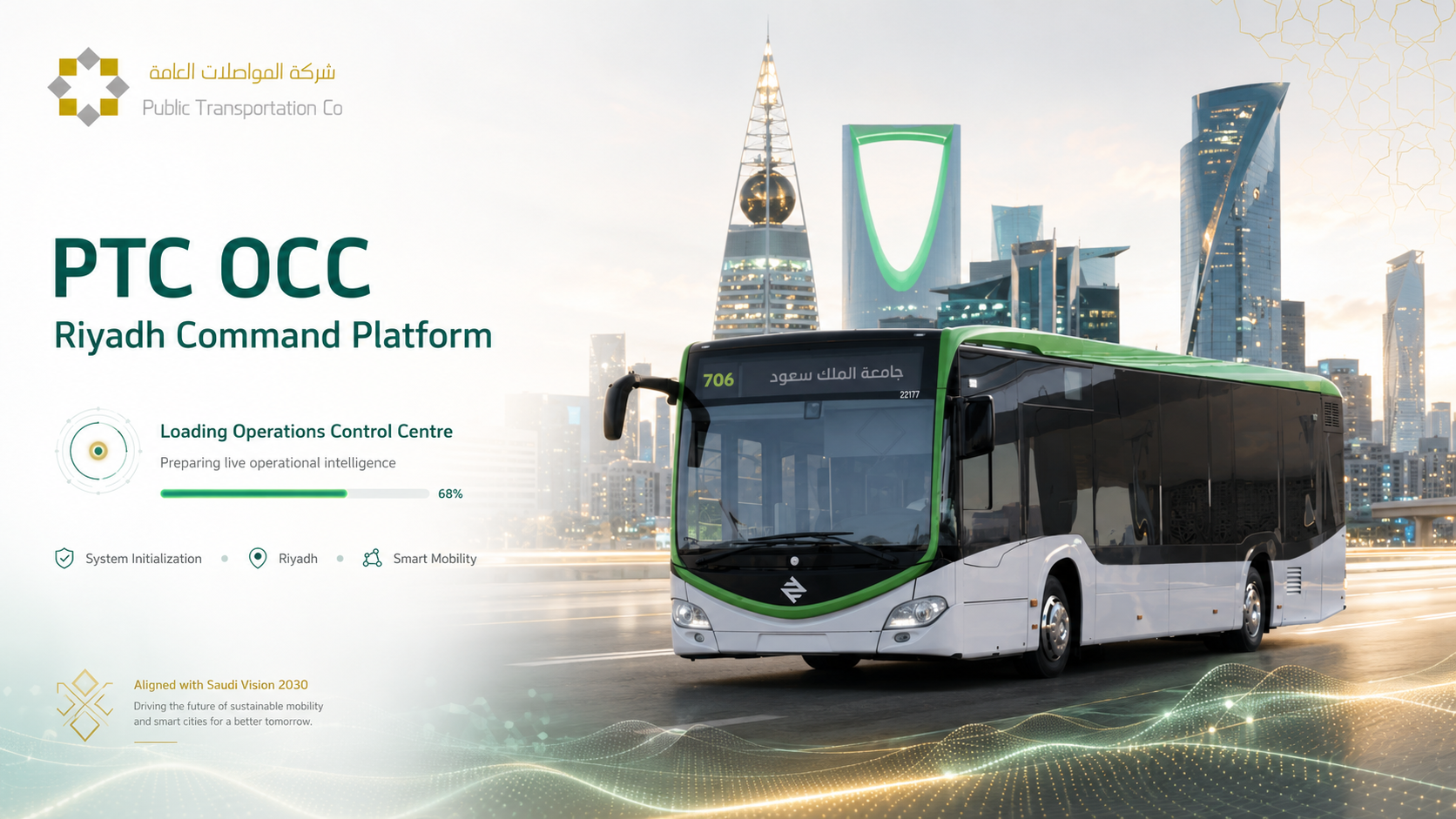 PTC OCC Riyadh Command Platform loading screen